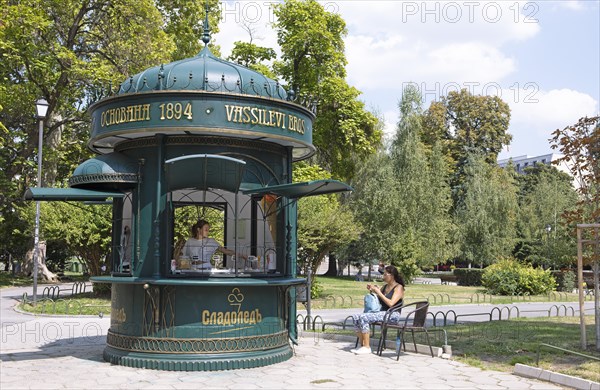 Ice cream shop in an old kiosk