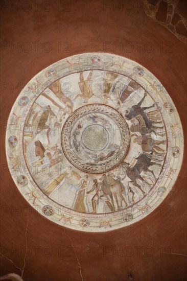 Ceiling painting in the Thracian tomb of Kazanlak