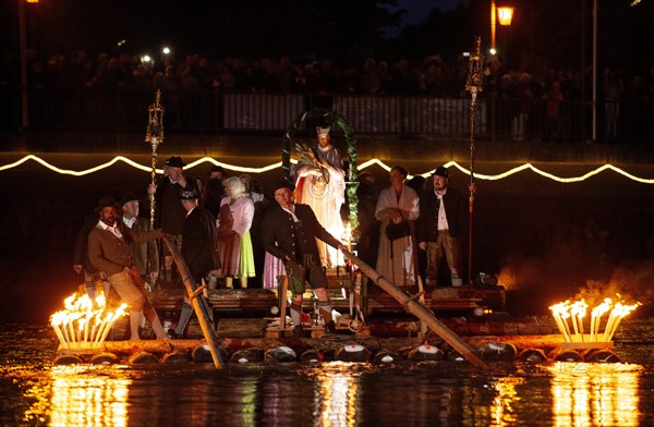 Johanni raft procession on the name day of St. John of Nepomuk