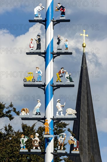 Maypole with guild sign