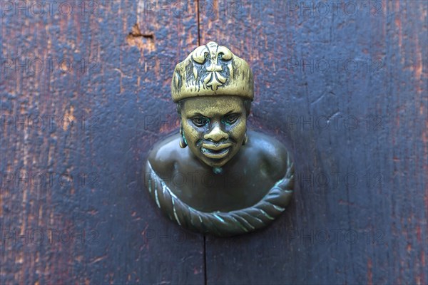 Head of an Oriental as doorknob