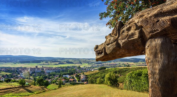 Sculpture of the Beast of Gevaudan