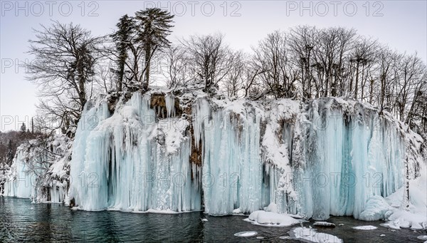 Frozen waterfall