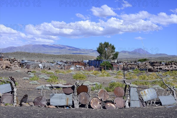 Corrugated iron hut on the Ruta 40