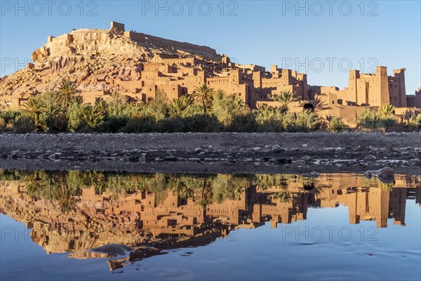 Panoramic view of clay town Ait Ben Haddou