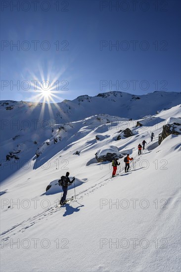 Ski tourers in winter