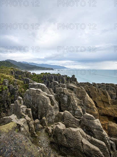 Coastal landscape with sandstone rocks