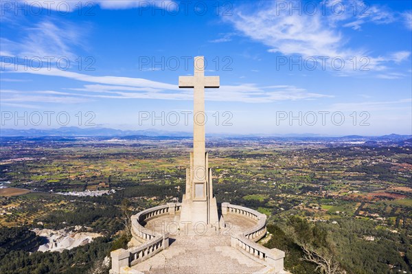 Stone cross Creu de Picot on Puig des Mila