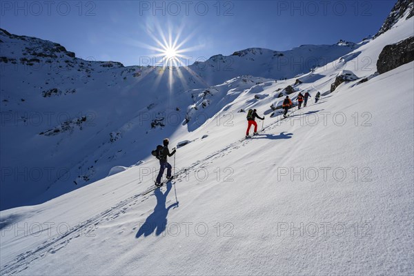 Ski tourers in winter