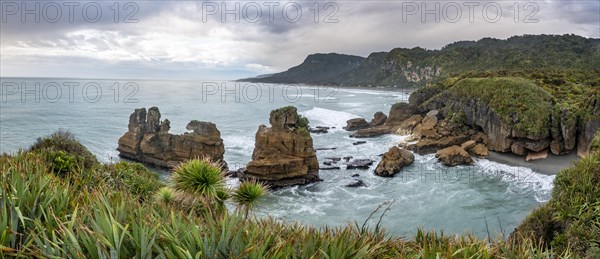 Coastal landscape of sandstone rocks