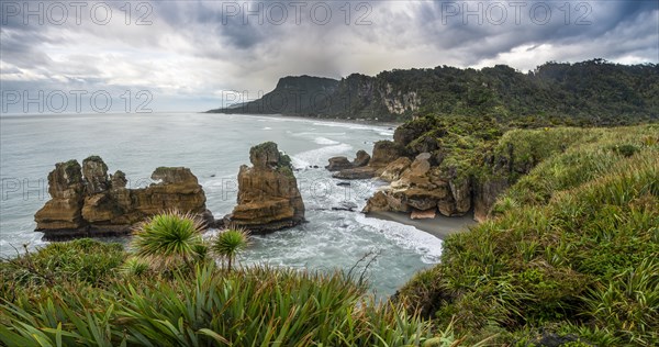 Coastal landscape of sandstone rocks