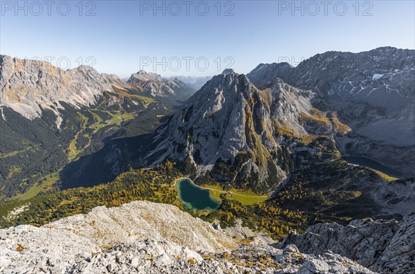 View of Seebensee from Ehrwalder Sonnenspitze