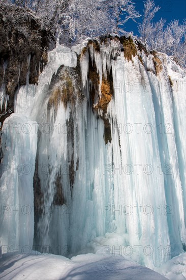 Frozen waterfall