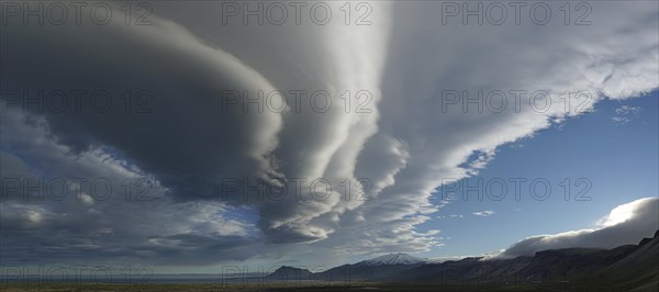 Cloud formation over Snaefellsjoekull or Snaefellsjoekull