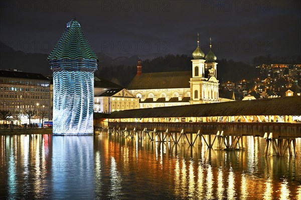 Wassertum with light installation