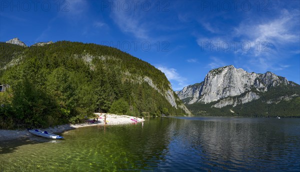 Bathing beach with Trisselwand Altausseersee