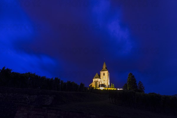 Thunderclouds over the church of Saint-Jaques-le-Majeur