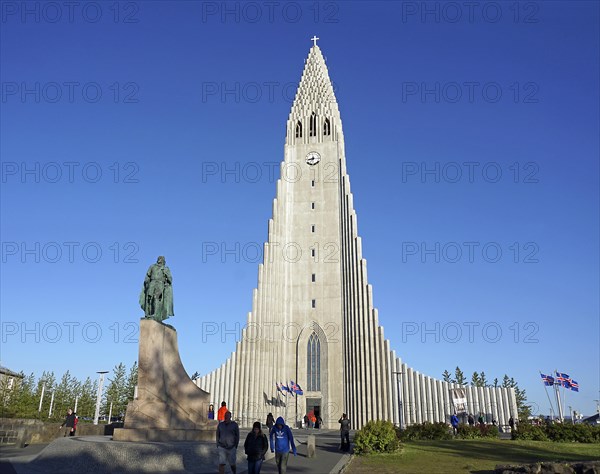 Hallgrimskirkja or Hallgrims Church Church and Leif Eriksson Monument