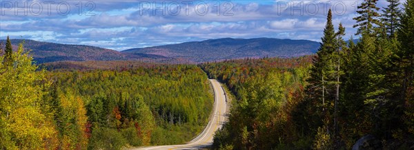 Parc National du Mont-Tremblant in Autumn colours.Near St.Donat Laurentians Quebec Canada