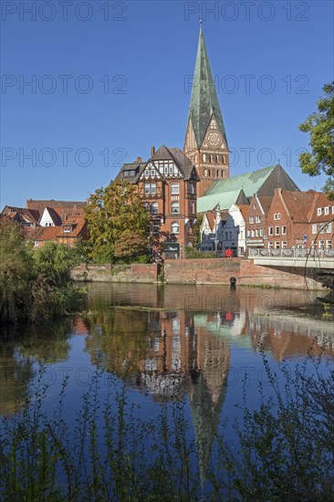 Church of St. John with reflection in the Ilmenau