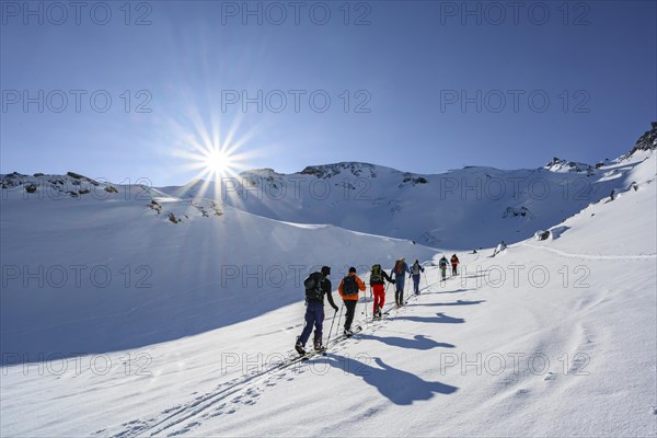 Ski tourers in winter