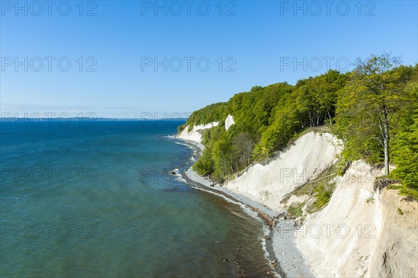 View from the high shore to the Baltic Sea