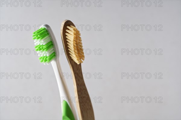 Wood and plastic toothbrush. Switzerland