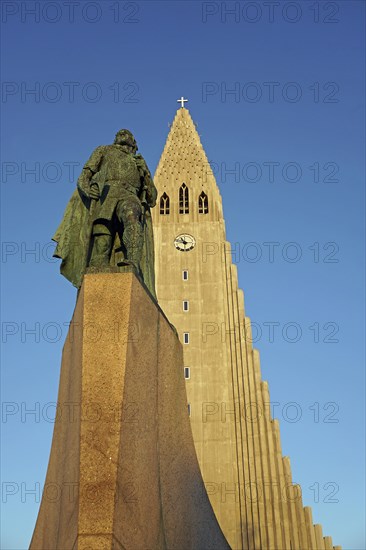 Hallgrimskirkja or Hallgrims Church Church and Leif Eriksson Monument