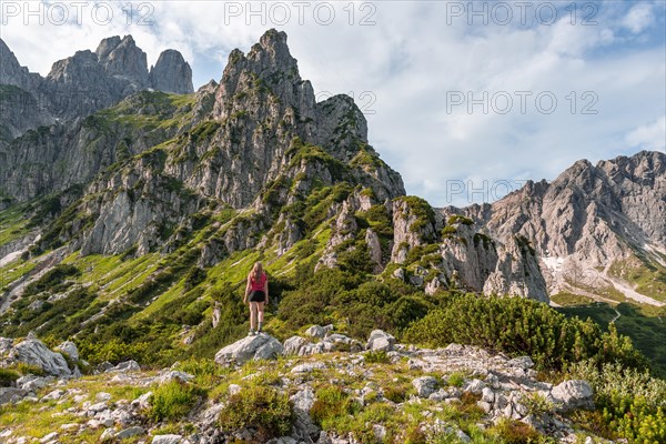 Young woman looking over landscape