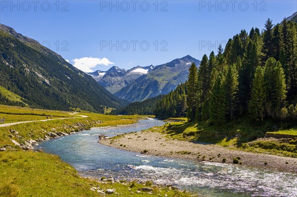 Hikers in the Krimml Ache Valley