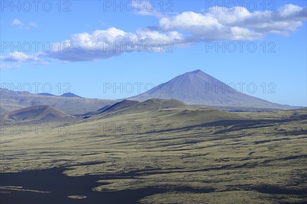 Volcanic lunar landscape