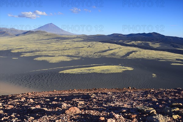 Volcanic lunar landscape