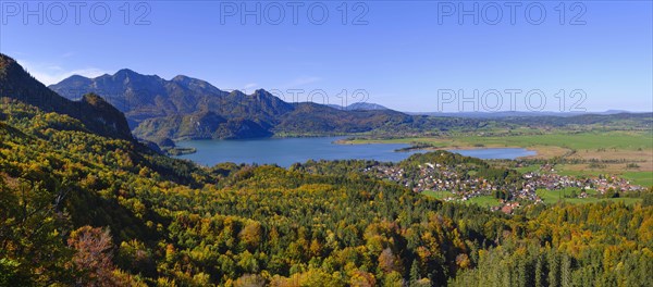 Lake Kochel with dukedom and home garden