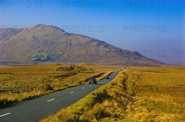 Road through the Connemara Region