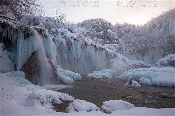 Frozen waterfall