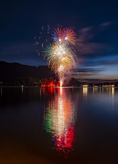 Fireworks at Lake Schliersee