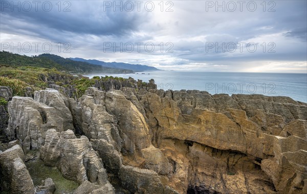 Coastal landscape of sandstone rocks