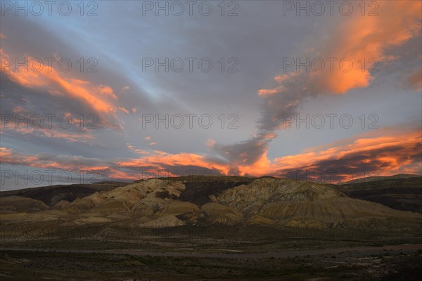 Burning clouds at sunset