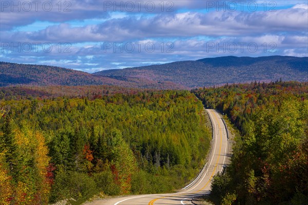 Parc National du Mont-Tremblant in Autumn colours.Near St.Donat Laurentians Quebec Canada