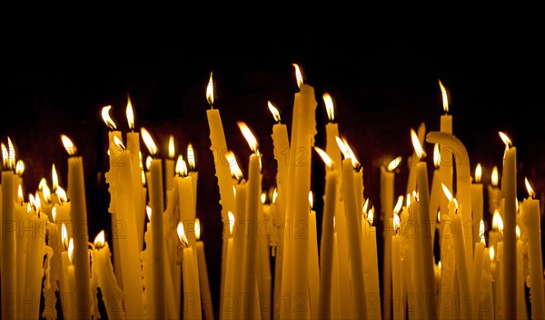 Ofer candles in the grotto