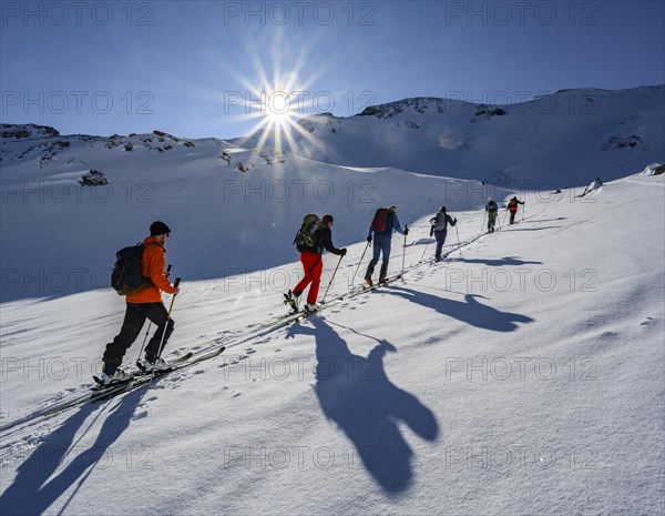 Ski tourers in winter