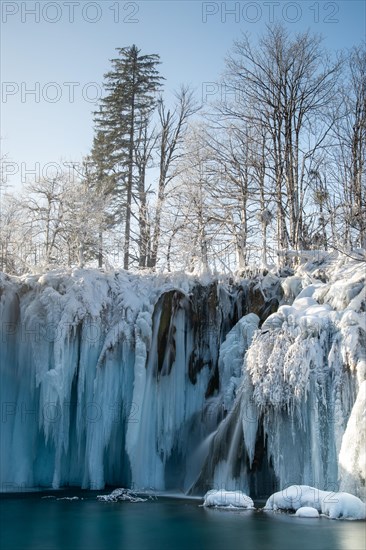 Frozen waterfall