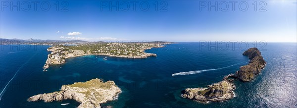 Aerial view of the islas Malgrat and Santa Ponca