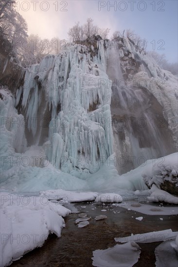 Frozen waterfall