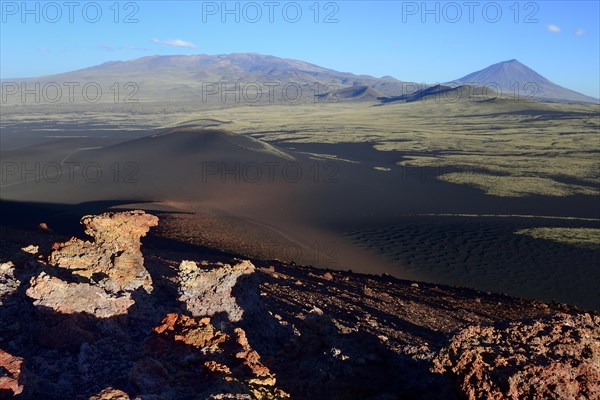 Volcanic lunar landscape