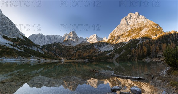 Mountains are reflected in the Seebensee