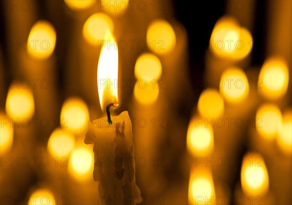 Sacrificial candles in the grotto