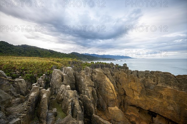 Coastal landscape with sandstone rocks