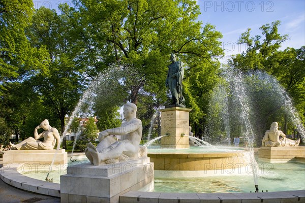 Bruat fountain in the park of the Champ de Mars