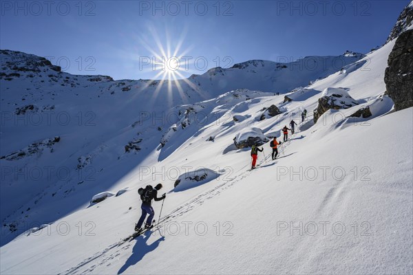 Ski tourers in winter